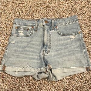 Madewell high rise denim shorts